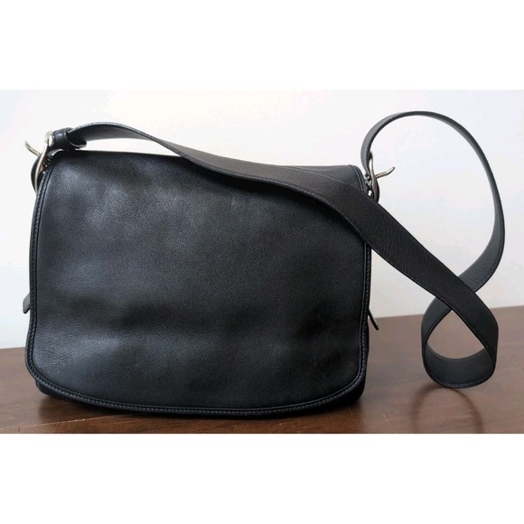 Coach Handbags - Coach Legacy Flap 9332 Vintage Flap Crossbody Black Leather